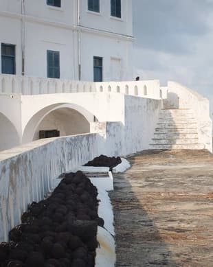 Cape Coast Castle at low tide
