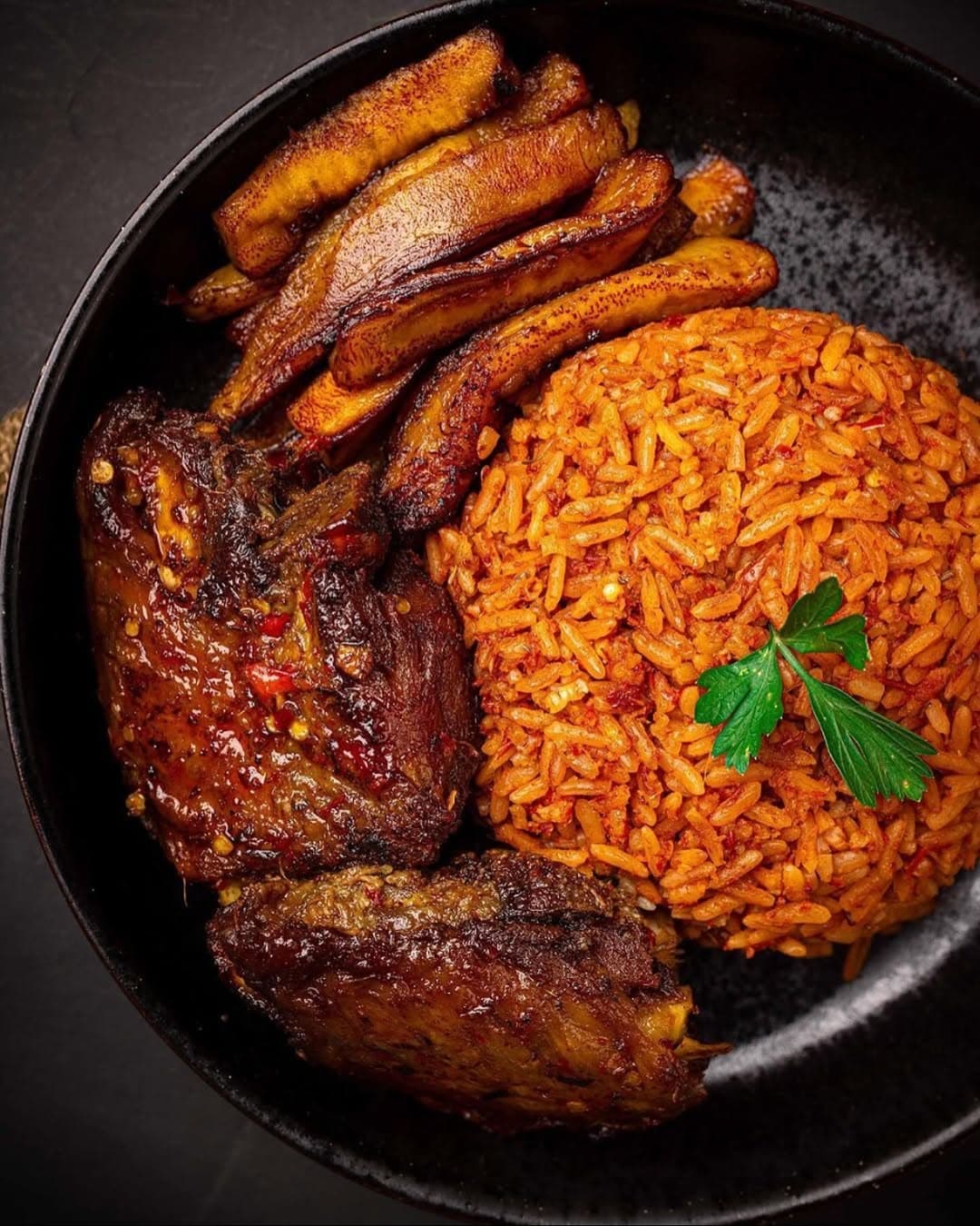 A spread of Ghanaian dishes shared around a table